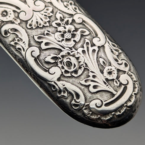 1888 British antique sterling silver chatelaine eyeglass case